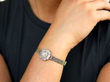 diamond white gold bracelet on wrist