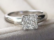 platinum Princess Cut Diamond Ring