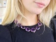 wearing amethyst collarette necklace