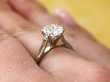 diamond ring on finger