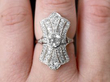 diamond dress ring on finger