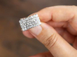 Large 1950s Diamond Cluster Ring in white gold