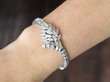 wearing platinum diamond bracelet