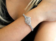 wearing diamond bracelet