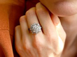 wearing diamond white gold ring