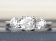 diamond trilogy ring in platinum