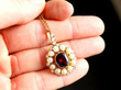 garnet pearl pendant