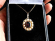 boxed garnet pearl pendant