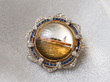 Crystal Boat Brooch