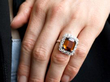 wearing citrine ring