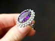 amethyst and diamond ring