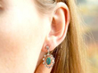 Wearing Antique Opal Earrings
