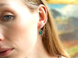 Antique Opal Earrings In Ears