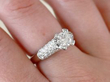 wearing Diamond Engagement Ring
