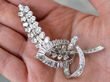 diamond spray brooch in platinum