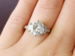 diamond engagement ring on hand