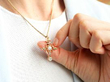 Gold Diamond Pendant On Neck