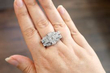 wearing Art Deco Diamond Ring