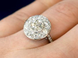 diamond cluster on finger