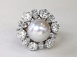 Diamond and Pearl Cluster Ring