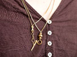 wearing gold chain necklace