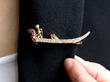 garnet gondola brooch wearing