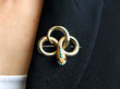 wearing snake brooch
