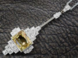 Art Deco Citrine and Diamond Pendant