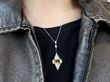 wearing Citrine and Diamond Pendant