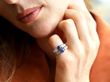 Wearing Vintage Sapphire and Baguette Diamond Ring