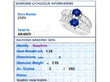 Vintage Sapphire and Baguette Diamond Ring grading card