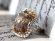 smoky topaz ring in white gold