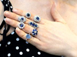 sapphire rings on hand