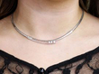 diamond necklace wearing