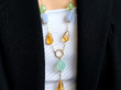 citrine quartz diamond necklace  wearing