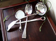 some silver flatware