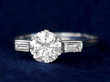 diamond platinum solitaire ring