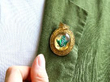 Wearing Gold Crystal Pendant