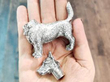 Rare Sterling Silver Dog Pepperette open