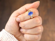 Blue Sapphire Ring in Yellow Gold