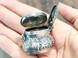 open antique Chinese Silver Vinaigrette