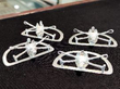 Fox Head Menu Holders in Silver