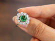 emerald and diamond ring