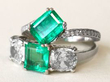 emerald and diamond rings
