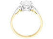 diamond and yellow gold engagement ring setting