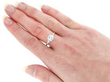 wearing diamond and yellow gold engagement ring