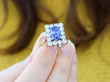 sapphire ring with diamonds