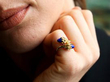 wearing lapis lazuli ring