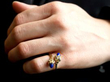 lapis lazuli ring on hand