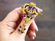 Victorian Enamel Brooch with Diamonds in gold